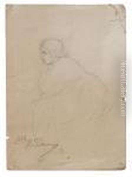 Study Of A Lady In Profile - view 1
