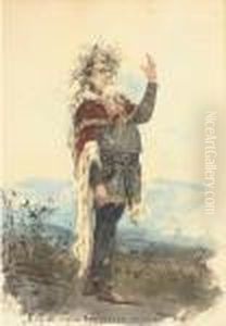 Portrait Of Vasili Samoilov As King Lear by Repin Iliya