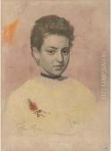 Portrait Of Vera Shevtsova by Repin Iliya