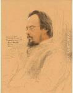 A Portrait Of The Russian Poet E.n. Chirikoff A Portrait Of The Russian Poet E.n. Chirikoff