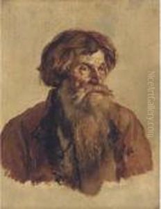 Portrait Of An Old Man by Repin Iliya