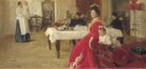 Study Of A Family Portrait by Repin Iliya