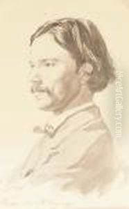 Portrait Of A Man, Facing Right by Repin Iliya