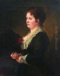 Damenportrat. by Repin Iliya