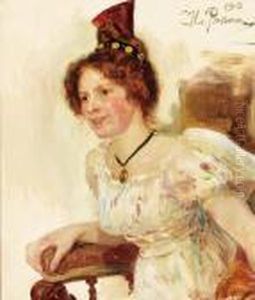Portrait Of Alice Trolle by Repin Iliya