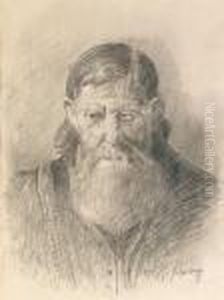 Portrait Of A Bearded Man by Repin Iliya