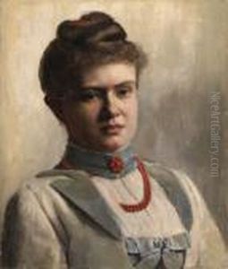 Portrait Of A Woman In Coral Jewellery