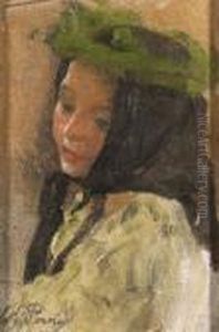 Portrait Of A Girl by Repin Iliya
