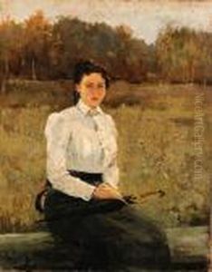Portrait Of N. Repina by Repin Iliya