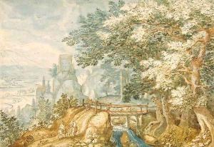 Landscape with a Footbridge by Pieter Stevens