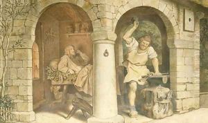The Blacksmith of Ruhla, c.1854-44 by Moritz Ludwig von Schwind