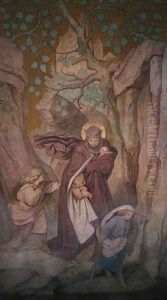 St. Elisabeths Departure from Wartburg Castle, c.1854-55 by Moritz Ludwig von Schwind