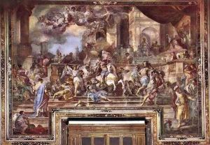 Expxulsion Of Heliodorus From The Temple by Francesco Solimena