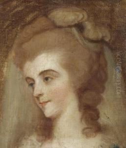 Head Study Of A Lady by Sir Joshua Reynolds