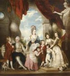 Group Portrait Of The 4th Duke Of Marlborough