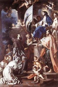 St Bonaventura Receiving the Banner of St Sepulchre from the Madonna 1710 by Francesco Solimena