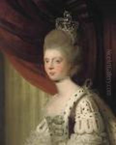 Portrait Of Queen Charlotte , Bust-length, In Coronationrobes