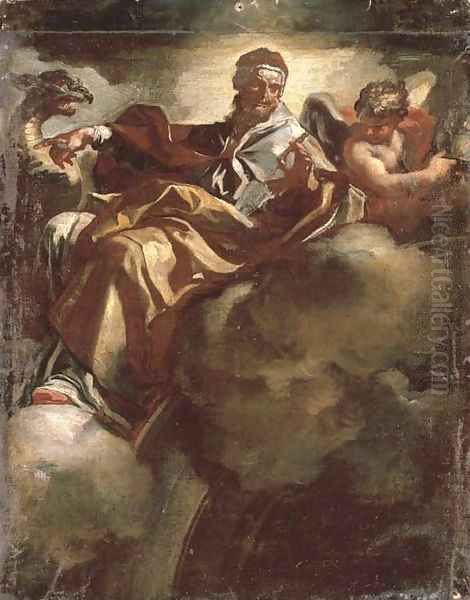 Saint Pius V a bozzetto for a pendentive - view 1