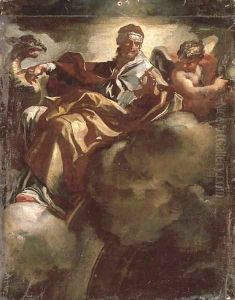Saint Pius V a bozzetto for a pendentive
