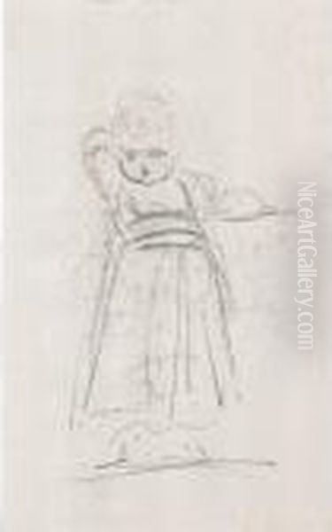 Recto Et Verso: Etude De Petite Fille - view 1