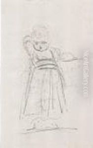 Recto Et Verso: Etude De Petite Fille by Sir Joshua Reynolds