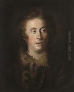 Portrait Of The Sculptor Joseph 
Wilton (1722-1803), Bust-length, Ina Brown Fur-trimmed Coat