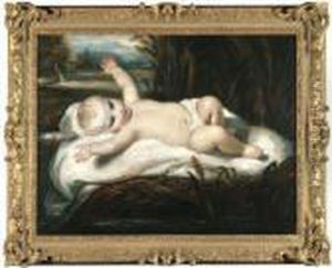 The Infant Moses In The Bulrushes by Sir Joshua Reynolds