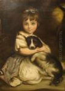 Portrait Of Miss Jane Bowles With Her Spaniel