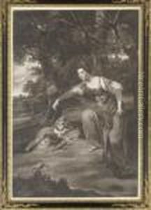 The Dutchess Of Manchester And Viscount Manderville, As Diana And Cupid, By J. Watson by Sir Joshua Reynolds