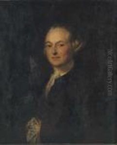 Portrait Of Mr. Samuel Ingham, Half-length, In A Dark Coat With Lace Collar And Cuff by Sir Joshua Reynolds