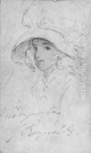 Einer Jungen Dame Mit Hohem Hut by Sir Joshua Reynolds