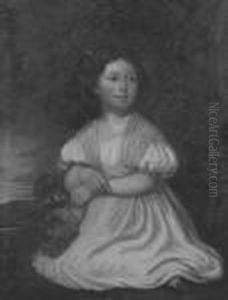 A Young Child Kneeling And Holding A Basket by Sir Joshua Reynolds