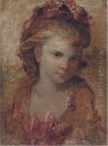Portrait Of A Girl, Bust-length, A Sketch