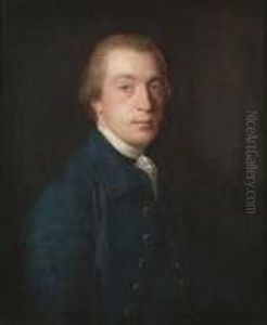 Portrait Of A Gentleman, Half-length, In A Blue Coat And A White Stock
