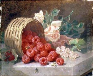 Overturned Basket with Raspberries and White Currants, 1882 by Eloise Harriet Stannard