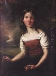 Portrait Of A Young Girl With A Dead Finch