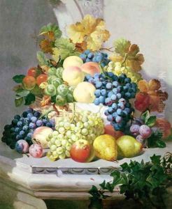Still life with grapes and pears by Eloise Harriet Stannard