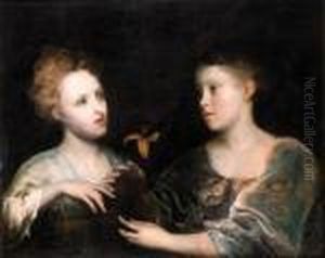 A Double Portrait Of Two Young Noblewomen, Half Lengths by Sir Joshua Reynolds