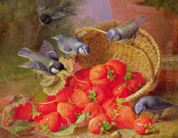 Still Life with Strawberries and Bluetits - view 1