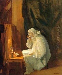 Clown Making Up by John Sloan