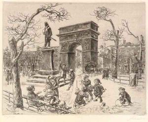 Sculpture in Washington Square
