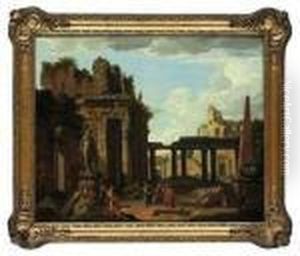 A Capriccio Of Classical Ruins With Saint Peter Preaching