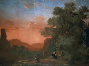 Landscape with the Flight into Egypt by Herman Van Swanevelt
