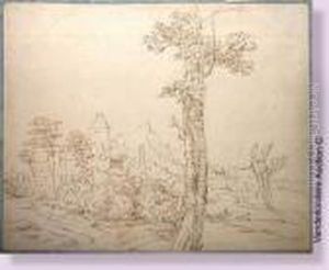 Paysage Italien A La Ville Fortifiee by Marco Ricci