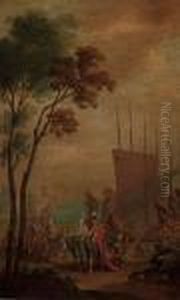 The Meeting Of Antony And Cleopatra by Marco Ricci