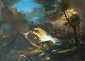 Paysage Aux Grands Arbres by Marco Ricci