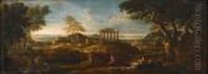 Italianate Landscape With Figures by Marco Ricci