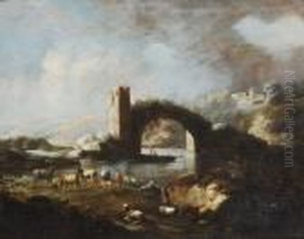 Paesaggio Con Architetture E Figure - view 1