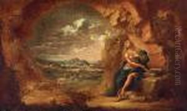 La Maddalena Penitente In Un Paesaggio - view 1