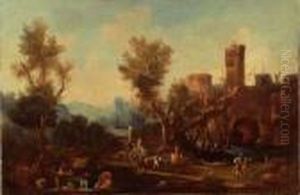 Paesaggio Collinare Con Figure